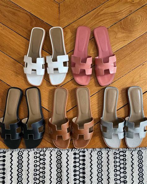 celebrity hermes oran sandals|Hermes oran size chart.